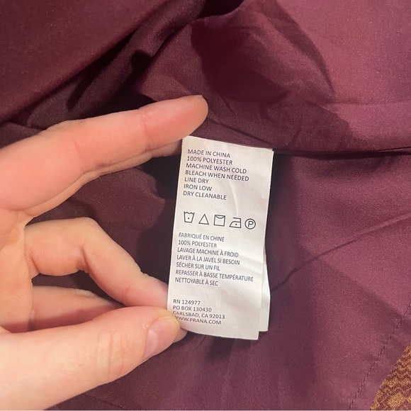 Prana Dress Women's Size Small Pomegranate Rust Long Sleeve Lightweight Cece - Picture 13 of 13